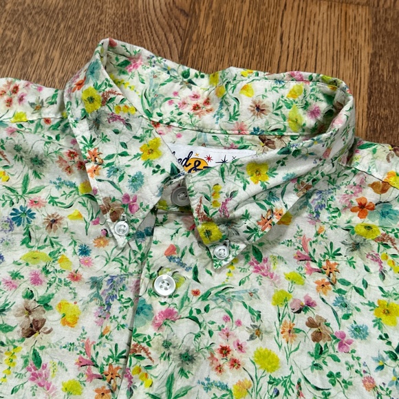 Naked & Famous Denim Lightweight S/S Easy Shirt Button Floral Mens Large - Picture 3 of 9